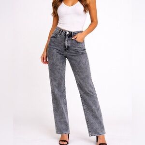 Express acid wash super high rise modern straight hyper stretch ❤️
